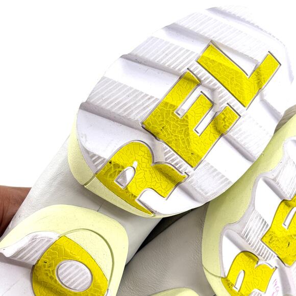 SOREL Kinetic Impact Strap Sneaker 10 Gray Chalk Lime Yellow Slip On Comfort - Picture 8 of 8